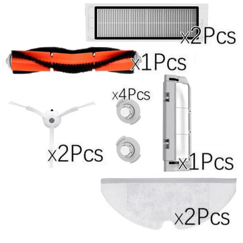 new arrival Mop Filter Side Roll Brush Mops Kit For Roborock Robot S50 S51 Xiaomi Vacuum Cleaner Detachable Design | Дом и сад