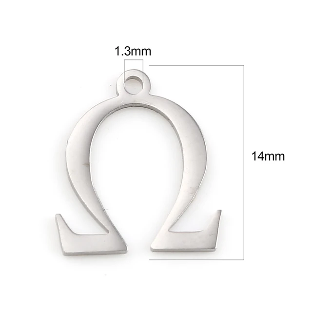 Fashion 304 Stainless Steel Charms Silver Color Greek Alphabet Pendants for Women Necklace Earring Jewelry Accessories Gifts Style X