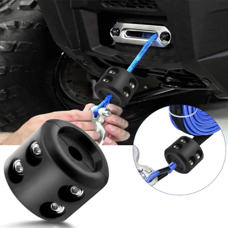 7000LBs Winch Line Cable Rope Winches Towing Hook Stopper Rubber for ATV SUV UTV Truck Offroad Accessories