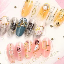 Маникюр hun he zuan металлические полые заклепки металлическая рамка специальная форма большие алмазные бусины Смешанные Коробочные украшения для ногтей