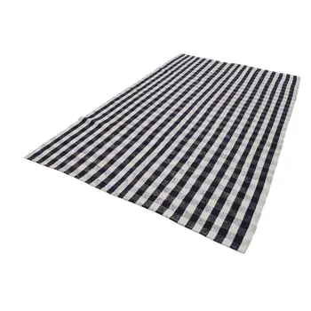 

206x326 Cm Black Handmade Oriental Rug Rug-7x11 Ft