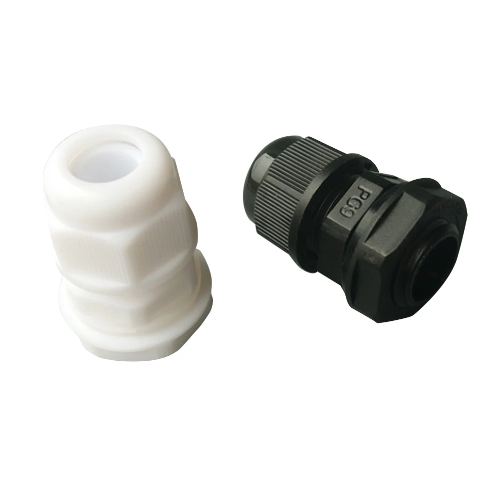 10PCS PG9 Cable Waterproof Connector Plastic Nylon Cable Fixed Head