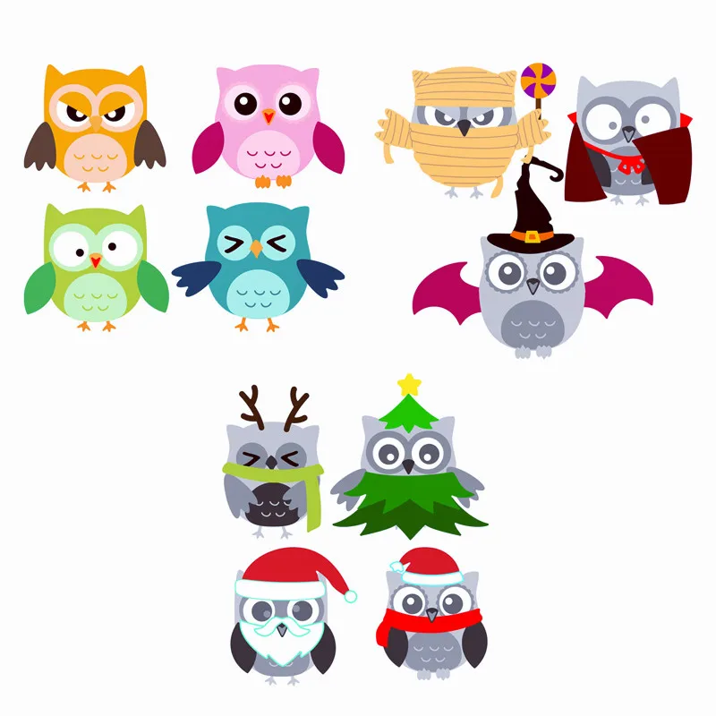 

Owl Dies Owls Halloween Christmas Parts add on's Metal Cutting Dies for DIY Scrapbooking Paper Cards Crafts New 2020