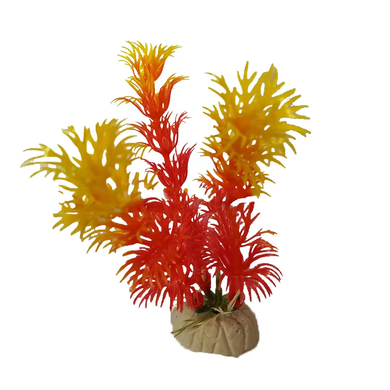 Аквариум искусственные пластмассовые растения Декор аквариумный пейзаж 1 шт. искусственные украшения для аквариума - Цвет: 3