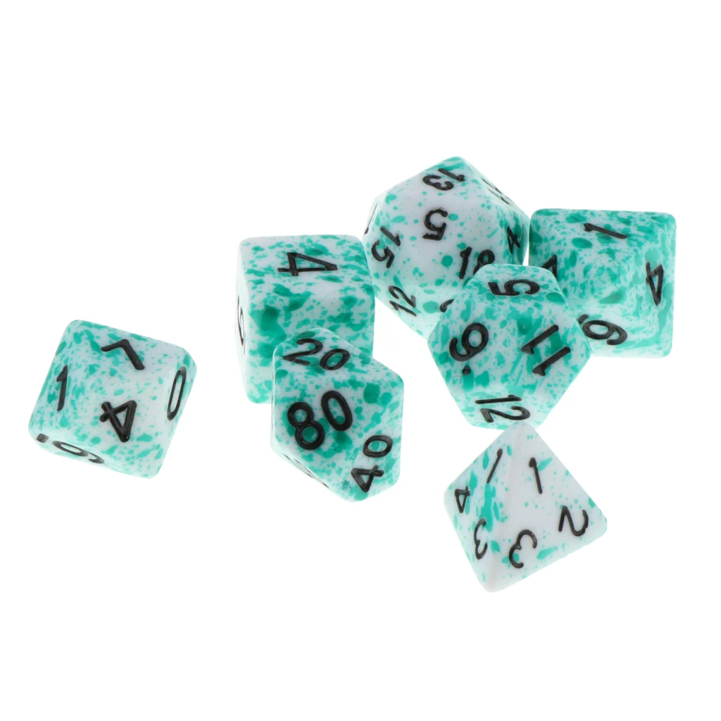 7Pc Multi-sided Dices Set D4-D20 MTG DND RPG Board Game Dice for D&D Roleplaying Party Casino Table Game Toy