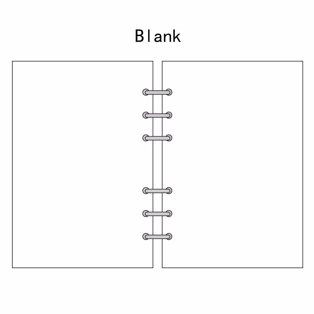 

A5/A6/A7 Blank Planner Diary Insert Refill Schedule Organiser 45 Sheets Note