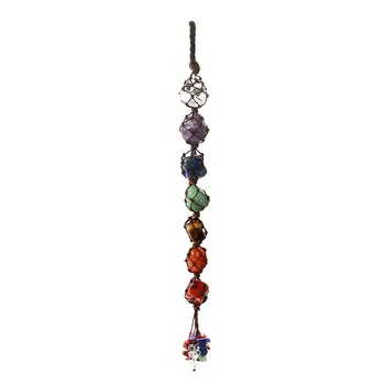 

Seven-color Chakra Natural Crystal Rough Car Pendant Crystal Ornament Natural Stone Ornaments Stone Large
