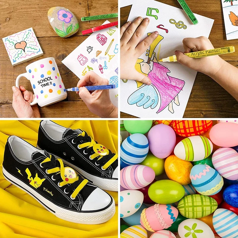 Acrylic Paint Marker Pen paint marker pen markers pen marker pens art marker pen art markers paint pen 12/28/80Colors Set 0.7MM/3.0MM For Rock Glass Canvas Metal Ceramic Mug Wood Plastic