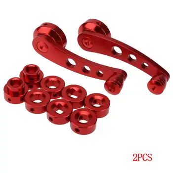 

2Pcs Universal Billet Aluminum Window Winder Black Car Crank Glass Handle Knob Car Window Handle