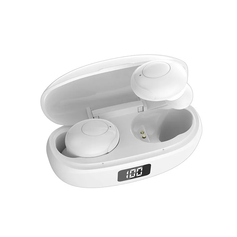 Free shipping Bluetooth 5 0 stereo Bluetooth earphone Portable charging box Digital battery display Intelligent noise reduction