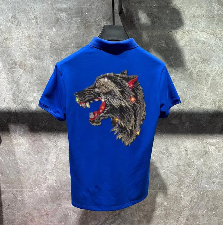 

The new Hot drill polos cotton short-sleeved Rhinestone POLO shirts