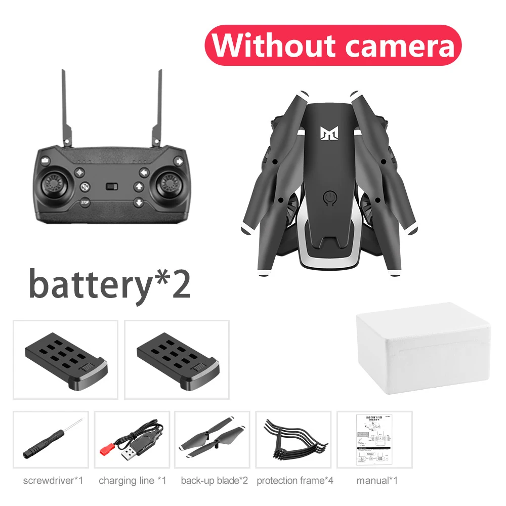 NO Camera 2B-Box Профессиональный Дрон складной аэрофотосъемка с 4K двойной HD камерой RC Квадрокоптер 4k отслеживание FPV 4CH wifi Сверхлегкий Дрон - Цвет: NO Camera 2B-Box
