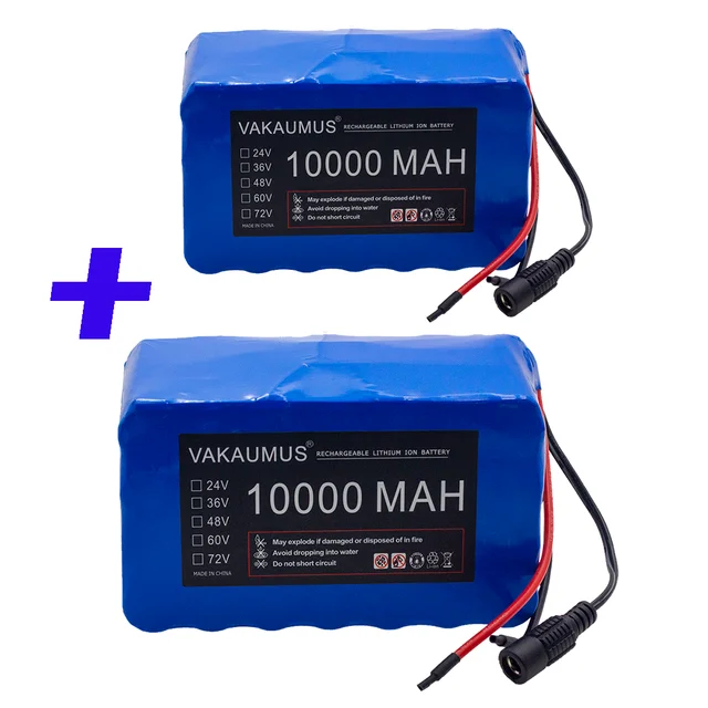 6S3P 24V 10AH Battery Pack 25.2V 10000MAH BMS Electric Bicycle Toy Car 18650 Lithium Ion Battery Pack + Charger Strong Power 24V 10AH 2PCS