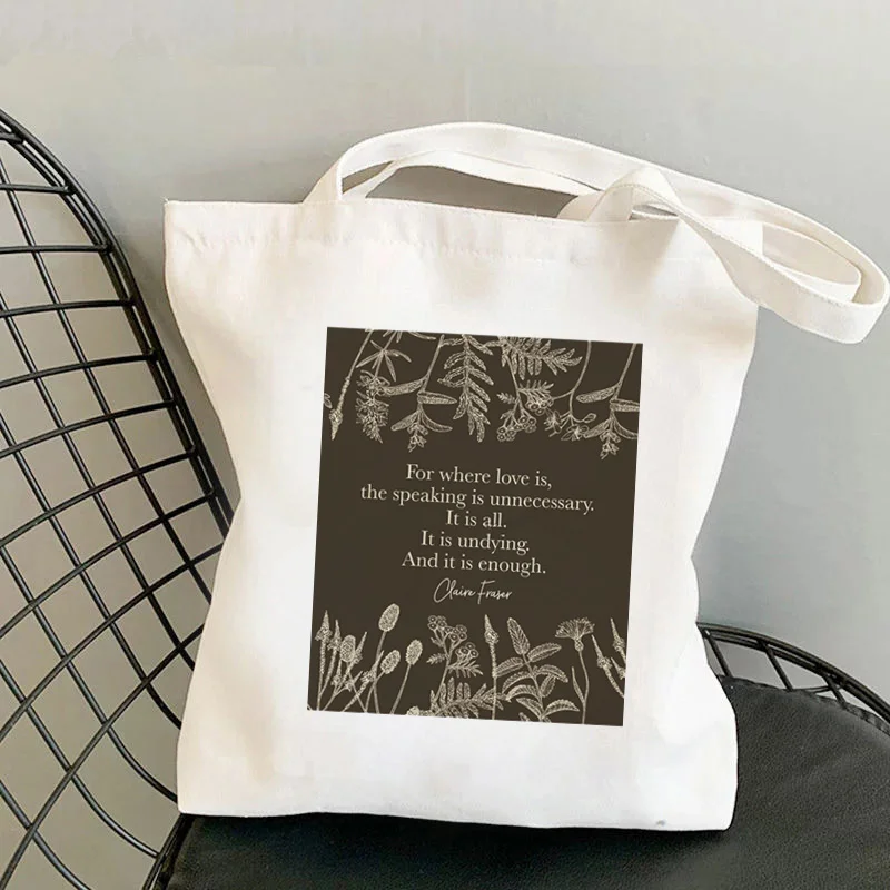 Shopper Dragonfly paper sassenach outlander Bag Harajuku women Shopping Bag Canvas Shopper Bag Tote Bag Shoulder Lady Bag