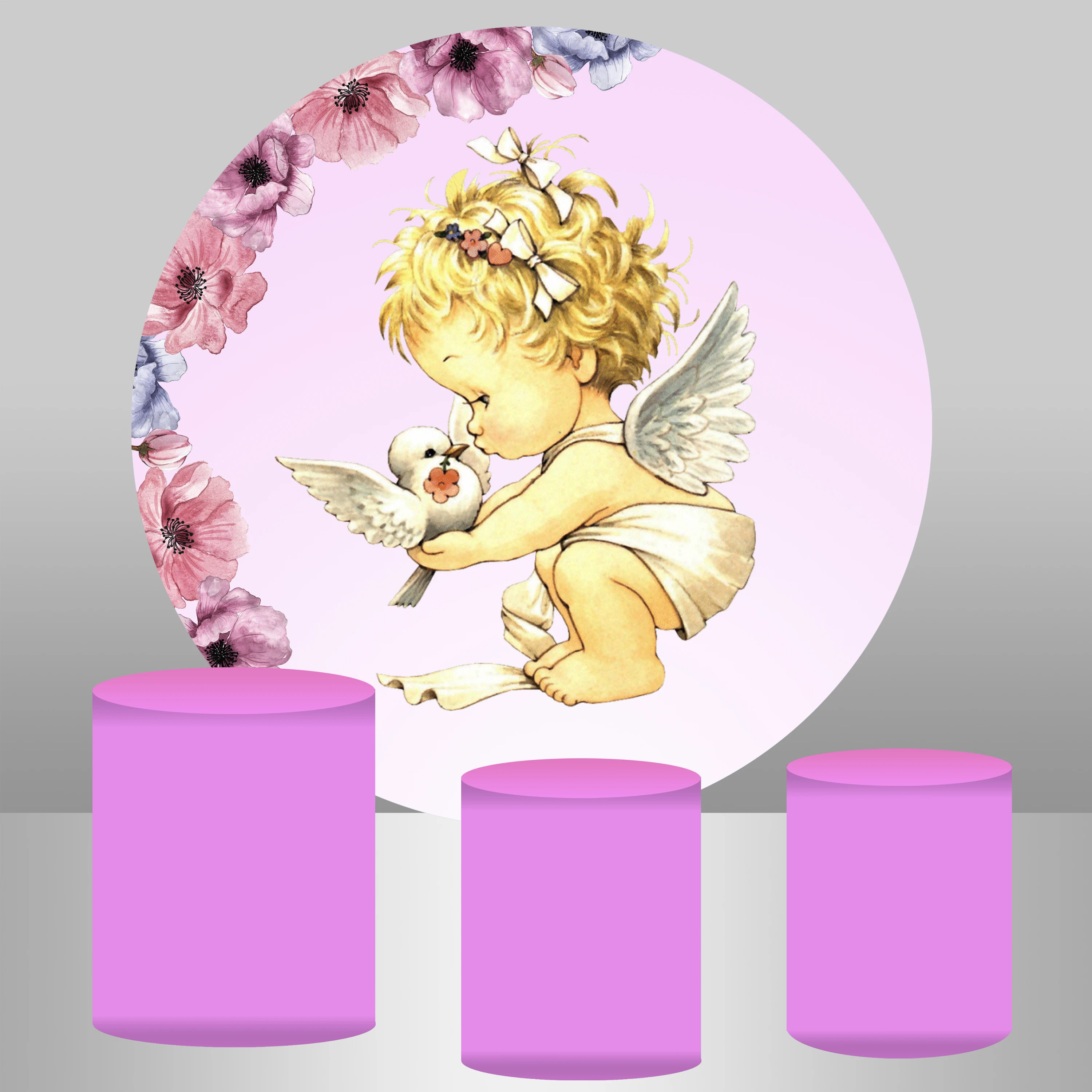 Arriere Plan Rond De Fleur D Ange De Bebe De Boda Pour Studio Photo Arriere Plan De Fete De Premier Anniversaire De Nouveau Ne Aliexpress
