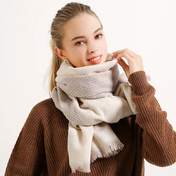 

Winter Wool Scarf Women 2019 Brand Shawls and Wraps for Ladies Foulard Femme Soft Pashmina Echarpe Warm Faux Cashmere Scarves