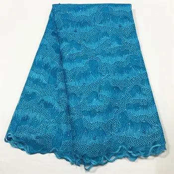 

2020 Latest African Lace Fabric 2020 Embroidered Nigerian Lace Fabric Bridal High end French Tulle Lace Fabric For Wedding Party
