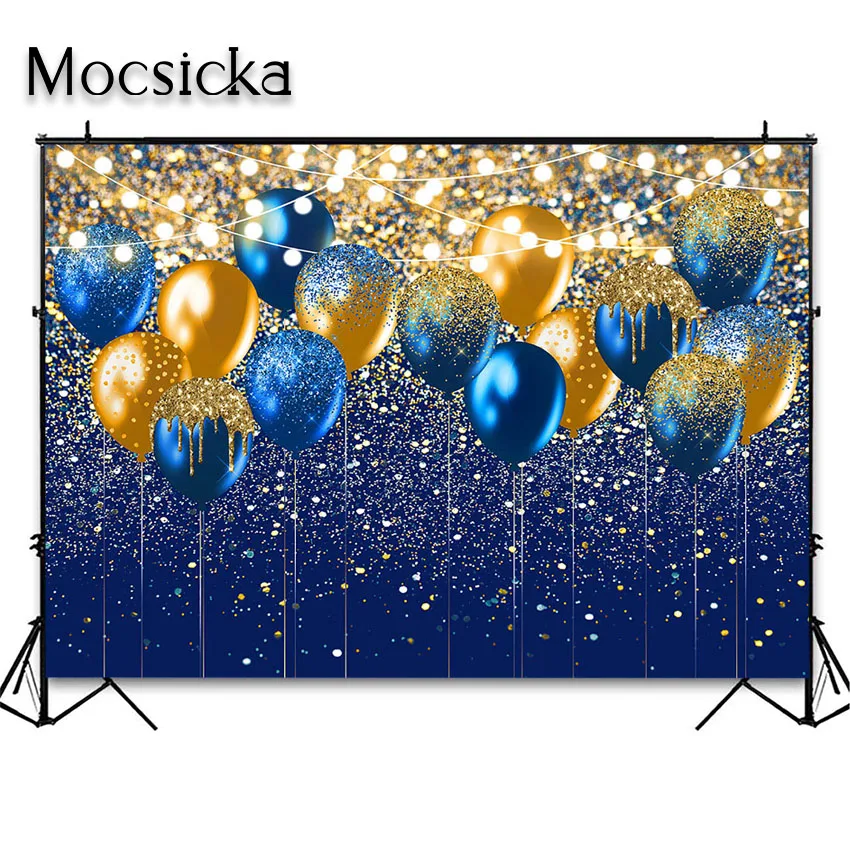 Mocsicka – Ballon De Fond À Paillettes Pour Anniversaire, Décorations De  Fête D'anniversaire, Noir Et Or, Arrière-plan Pour Séance Photo - Milieux -  AliExpress