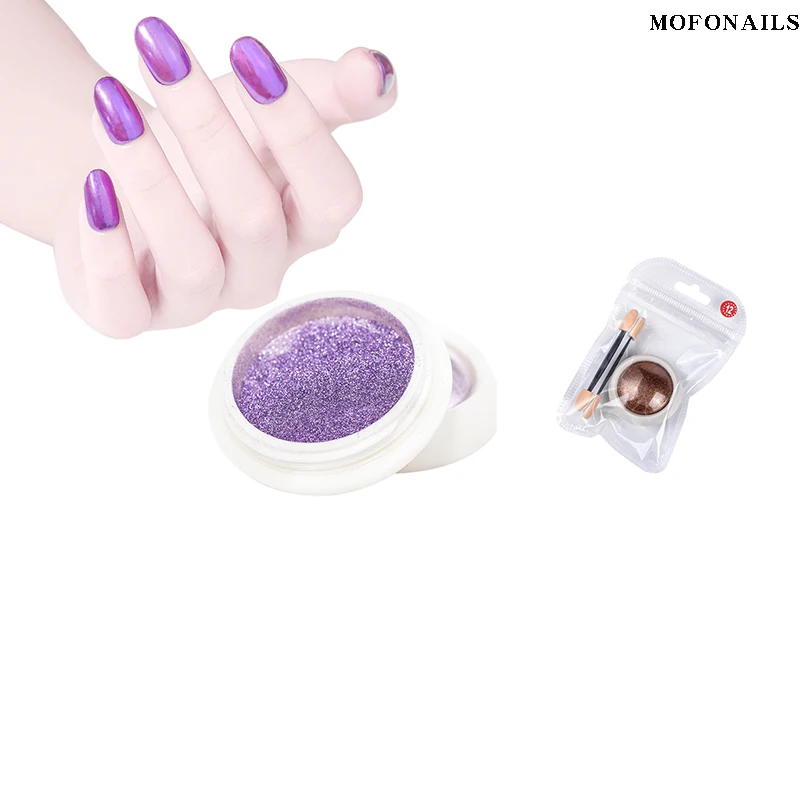 

1 Box Nail Mirror Powder 0.5g Holographic Mirror Magic Shining Powder Nail Chrome Pigment Powder Manicure Art Glitter Decoration