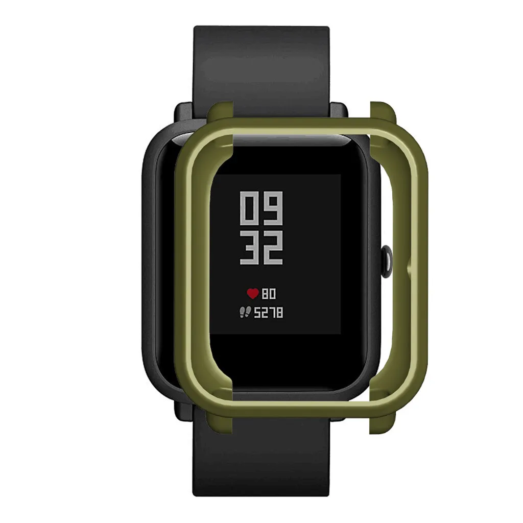 Army Green Мягкий ТПУ чехол Защитный чехол для Xiaomi Huami Amazfit Bip Youth/Lite - Цвет: Army Green