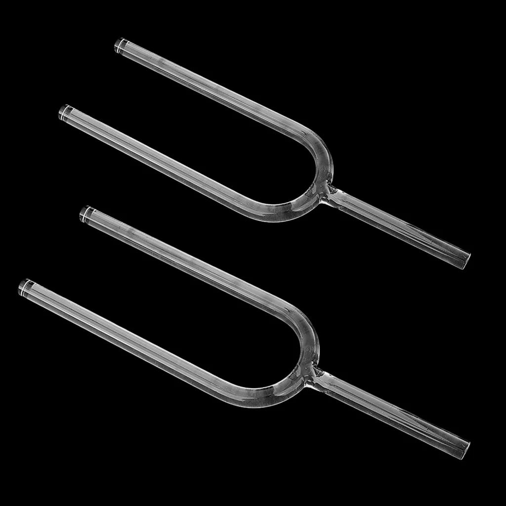 2 pieces Crystal Tuning Fork Singing Bowl for Meditation Yoga Perfect Sound 10-12mm