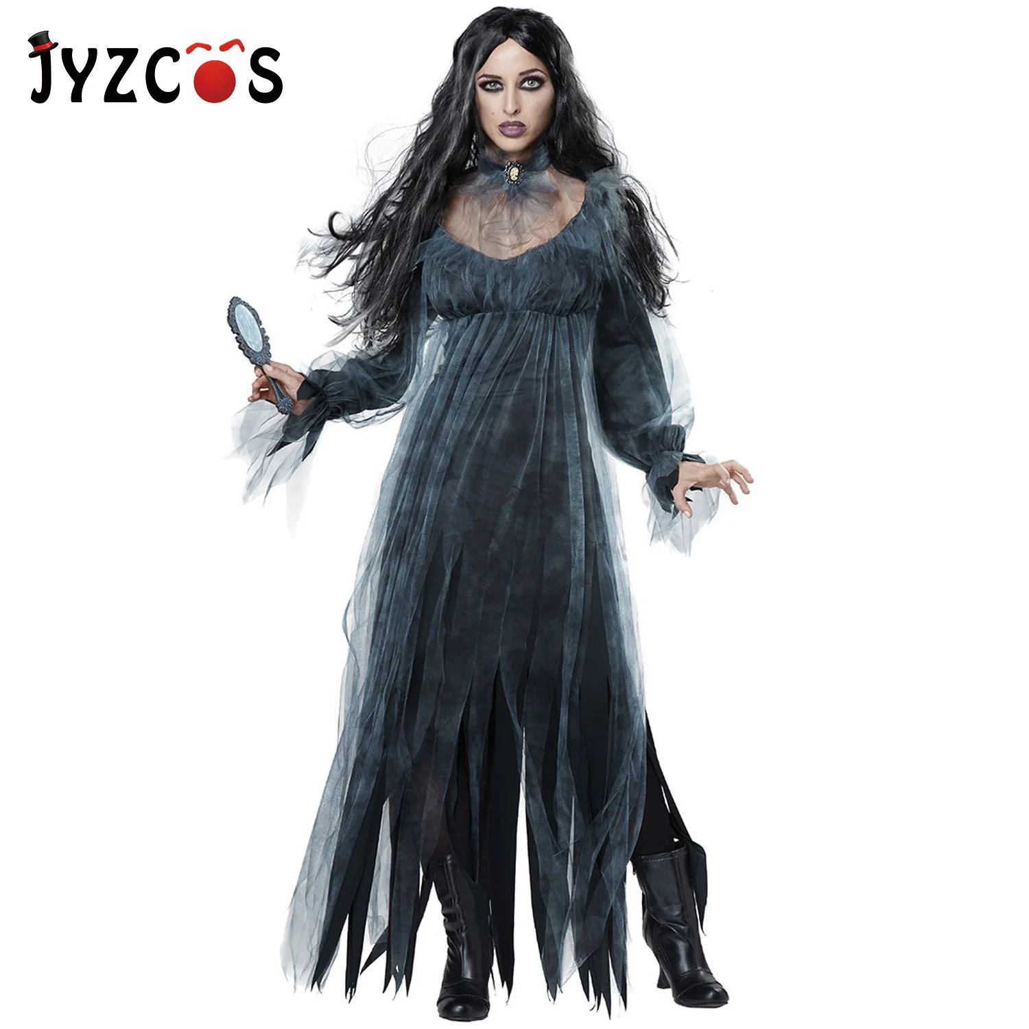 Платье JYZCOS для Хэллоуина костюм страшного призрака невесты зомби женское платье