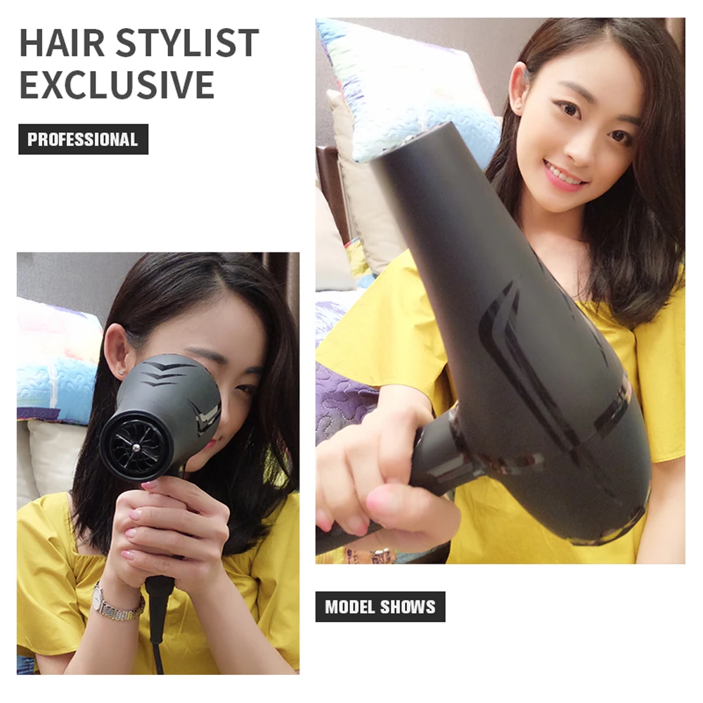 2020 Hair Dryer Powerful Professional Salon Negative Ion Blow Dryer Electric Hairdryer Hot Cold Wind With Air Collecting  Nozzle 3