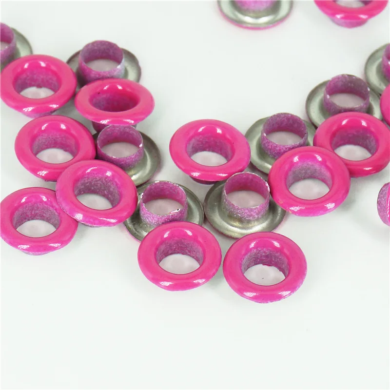 Inner 5mm more than 12 Colors Eyelets for Leather craft DIY Scrapbooking Shoes Belt Cap Bag Tags Clothes Fashion 100pcs eyelet grommet ring screw back eyelets metal eyelet buttons
