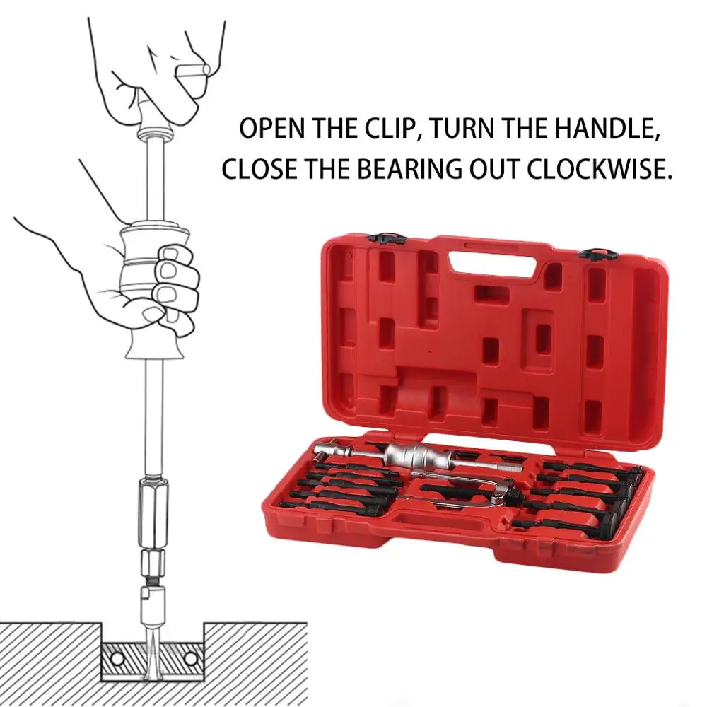 

10/16pcs Professional Inner Hole Slide Hammer Puller Kit Bearing Removal Hand Tool Set Engine Care Accessory