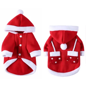 

Dog Hoodie Coat Puppy Warm Santa Cashmere Dog Hoodies For Pet Dog Puppy Dog Clothes Merry Christmas Dear Dog