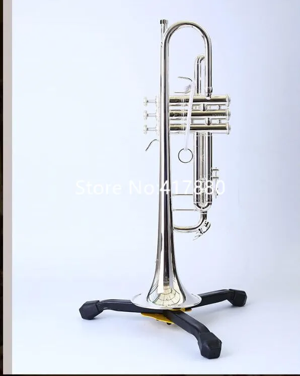 Professional 180S -37 Bb Flat Small Trumpet Silver Plated Musical Instruments High Quality with Mouthpiece