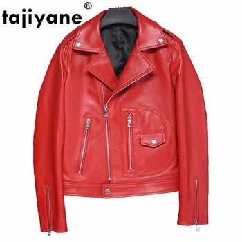 

Korean Sheepskin Coat Real Genuine Leather Jacket Women Clothes 2020 Elegant Spring Autumn Coats Red Women Tops Plus Size ZT2263