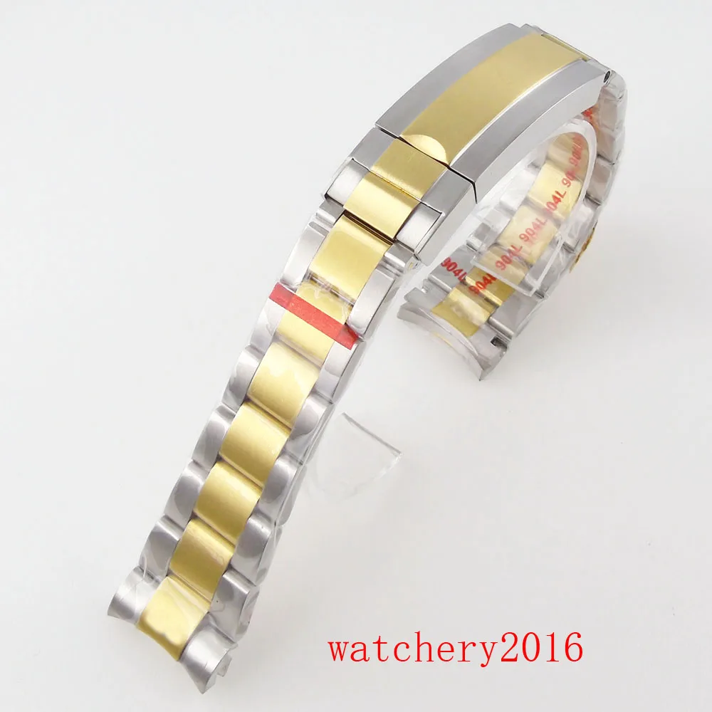 20mm Watch Band Strap Watchband Bracelet 316L Stainless Steel Rose Gold Silver glidelock system clasp