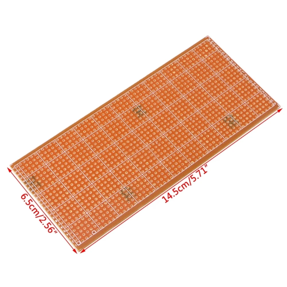 6.5x14.5cm 2.54mm 스트립 보드, 프로토 타입 인쇄 회로 PCB 보드 5 개