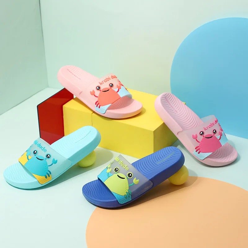 Cute Cartoon Children's Shoes  Slippers Children Bath Anti-slip Indoor Home Wear Beach Shoes  Bunny Slippers  Kids Shoes