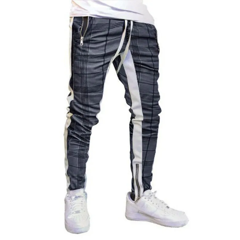 Men Joggers Sweatpant Fashion Striped Tactical Pants sport jogging trousers Man Sportswear Mens Tracksuits Sweat Trousers Black Hip Hop Pants