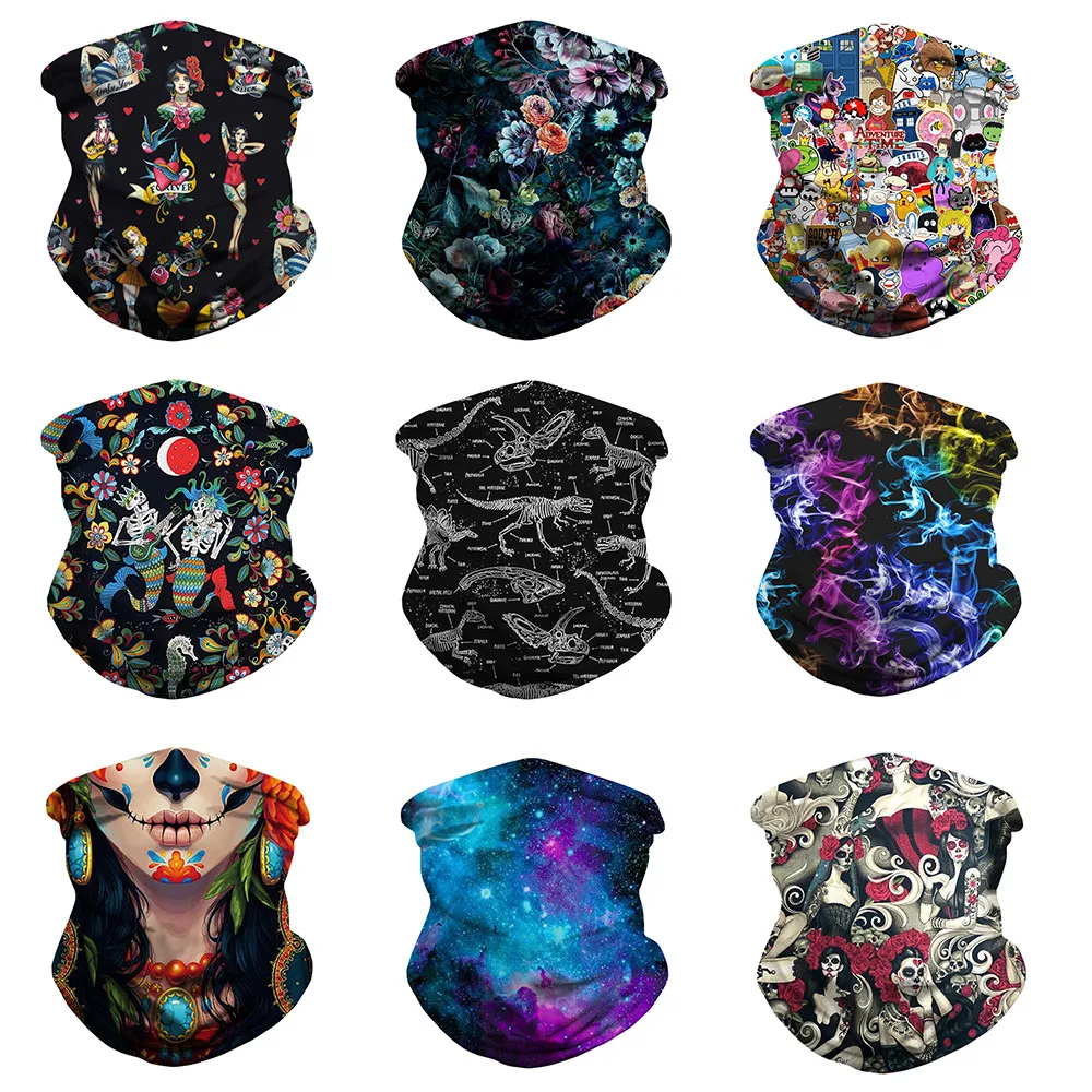 

Fast Ship 3D Flower Bandana Mouth Protection Dust-Proof Scarf Washable Outdoor Bandana Hiking Neck Gaiters Scarves Floral Print