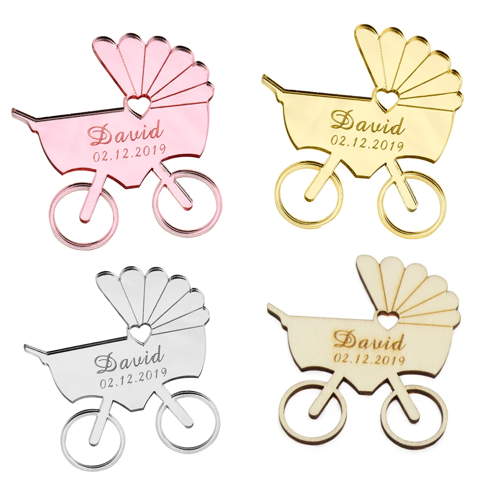 

50 шт. персонализированные дневные деревянные детские карточки с именем для новорожденных Stcikers для детского дня рождения Подарочные украшения бирки сувениры