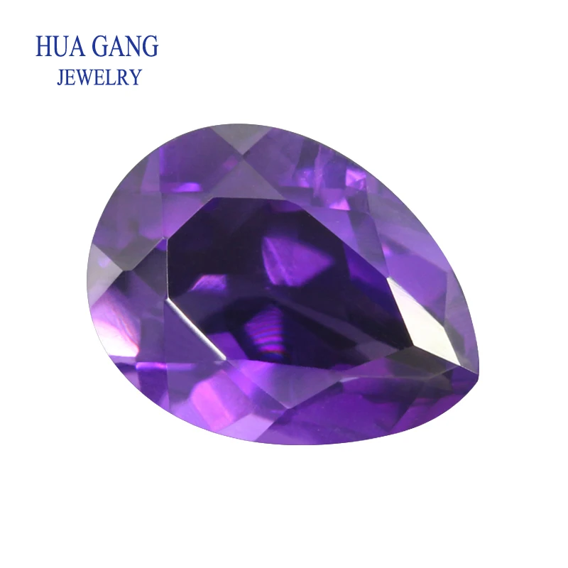 

Натуральный Темный аметистовый камень, свободный драгоценный камень в форме груши, граненая огранка, размер 4x6 ~ 8x10 мм, для изготовления ювелирных изделий своими руками