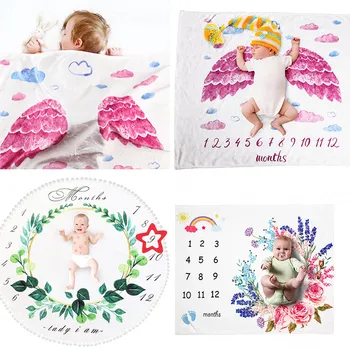 

BalleenShiny Warm Baby Blankets Newborn Winter Swaddle Wrap Stoller Bedding Cover DIY Photo Props Milestone Baby Bath Towel