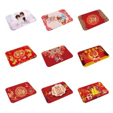 Китайский Старый Свадебный Рождественский Подарочный Коврик для двери, противоскользящий мягкий фланелевый тапет, термотрансферный принт, ковер для спальни и ресторана