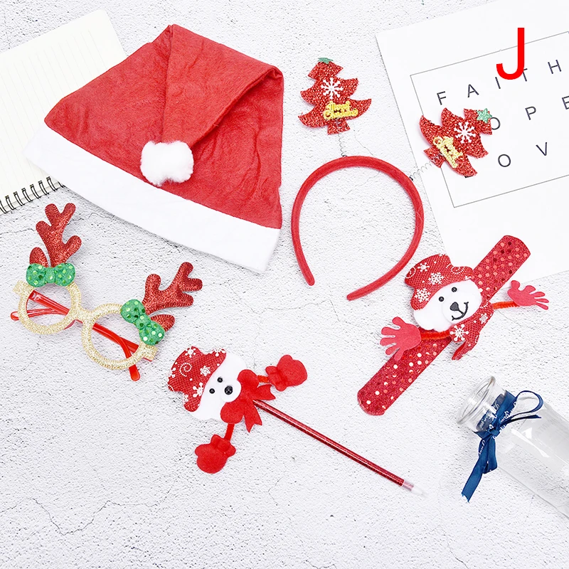Детские рождественские аксессуары для волос, вечерние головные уборы, милые ободки для волос, заколки для волос, рождественские подарки для девочек