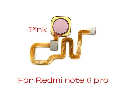 note 6 pro Rose Gold Сканер с датчиком отпечатков пальцев Сенсорный ID коннектор гибкий кабель для Xiaomi Redmi Note 6 7 Pro/Redmi 5 Plus - Цвет: note 6 pro Rose Gold