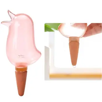 

2pcs Plant Waterer Self Watering Globes Bird Shape Hand Blown Transparent Mini Clear Glass Aqua Bulbs Clear Plastic Aqua Globes