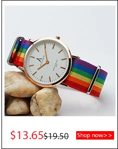 ALK Vision Pride Rainbow Top Wood Watches Dropshipping Brand Women Mens Wooden Watch Canvas LGBT Strap Fashion Casual Wristwatch