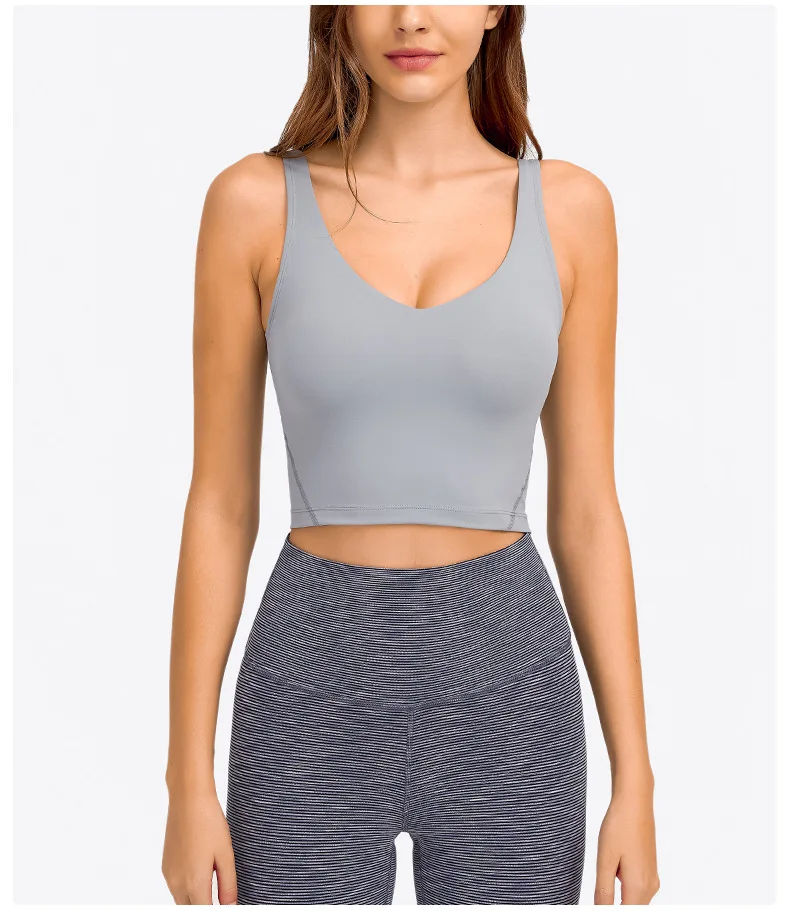 Hot Selling Wholesale Pop Women Sports Bra Tight Gym Crop Top Yoga Vest Shockproof With Chest Pad High Strength Fitness Clothing Hot Selling Wholesale Pop Women Sports Bra Tight Gym Crop Top Yoga Vest Shockproof With Chest Pad High Strength Fitness Clothing
