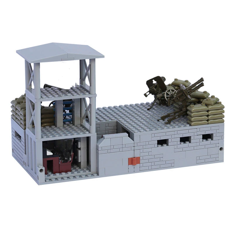 

World War II Military Series Training Base Watchtower Soldier Weapon MOC Model Building Blocks Bricks Toys Gifts