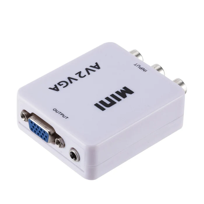Мини HD AV2VGA видео конвертер AV в VGA видео HD ТВ конвертер FKU66
