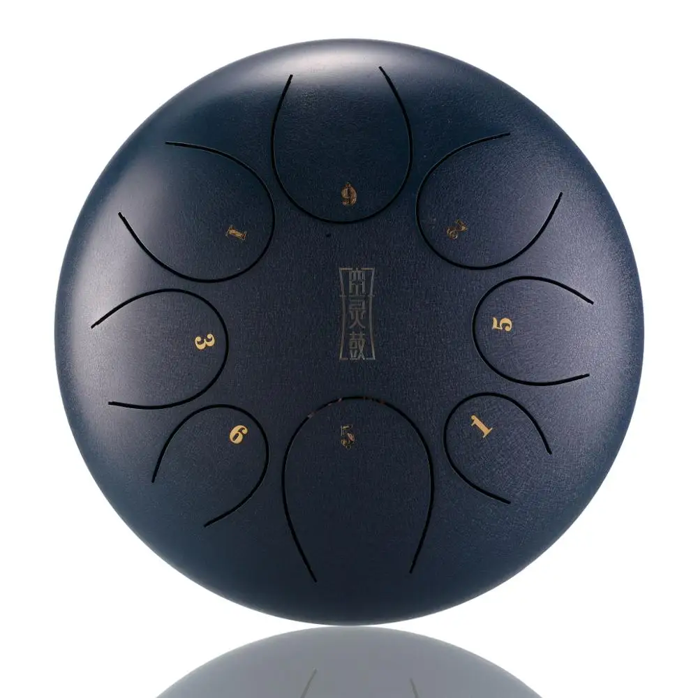 dark blue 10 дюймов мини-барабан 8 тон стальной язык ударный барабан ручной инструмент с сумкой для переноски Музыкальные инструменты - Цвет: dark blue