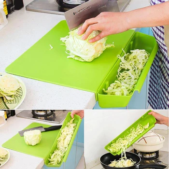 

Hot Sale Chopping Board with Vegetables Storage Box Plastic Cutting Board Non -Slip Fruit Rubbing Panel for Home Kitchens Boards